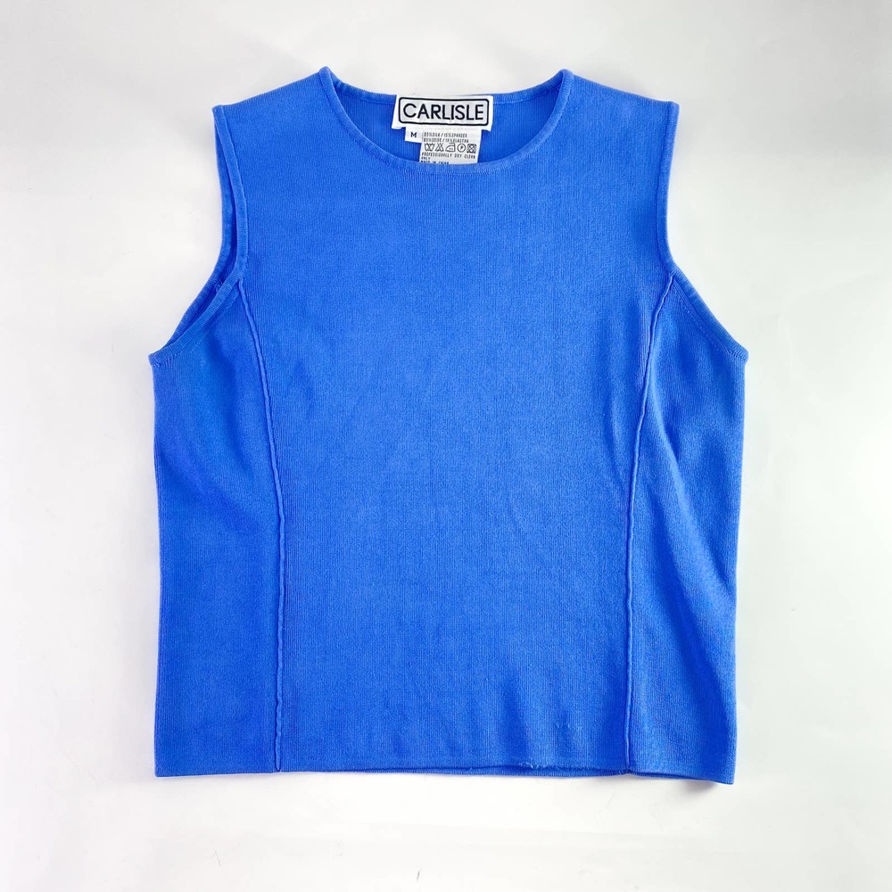 Women's Vintage Carlisle Tank Silk Shirt Blue